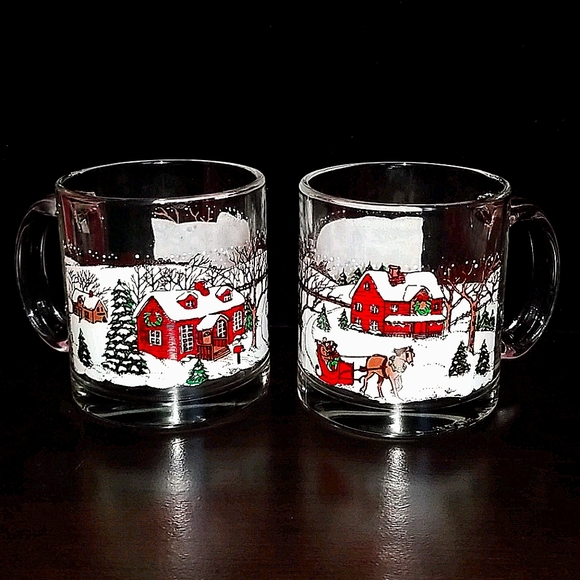 Libby Glass Company Other - NEW-1990s Libbey Glass Mug Winter Village